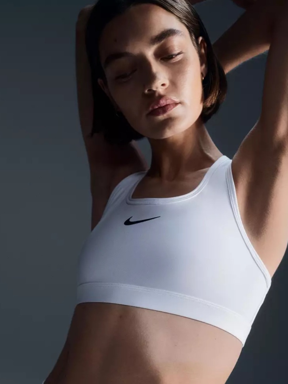 Nike Women's Pale Green Swoosh Medium Support Padded Sports Bra